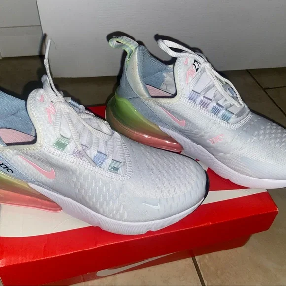 White and rainbow colors Nike C27 sneakers